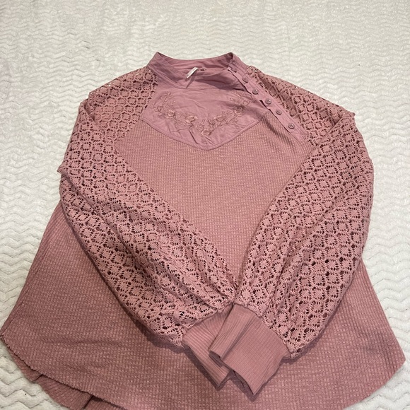Free People Rose Sweetest Thing Thermal size m - Picture 13 of 14